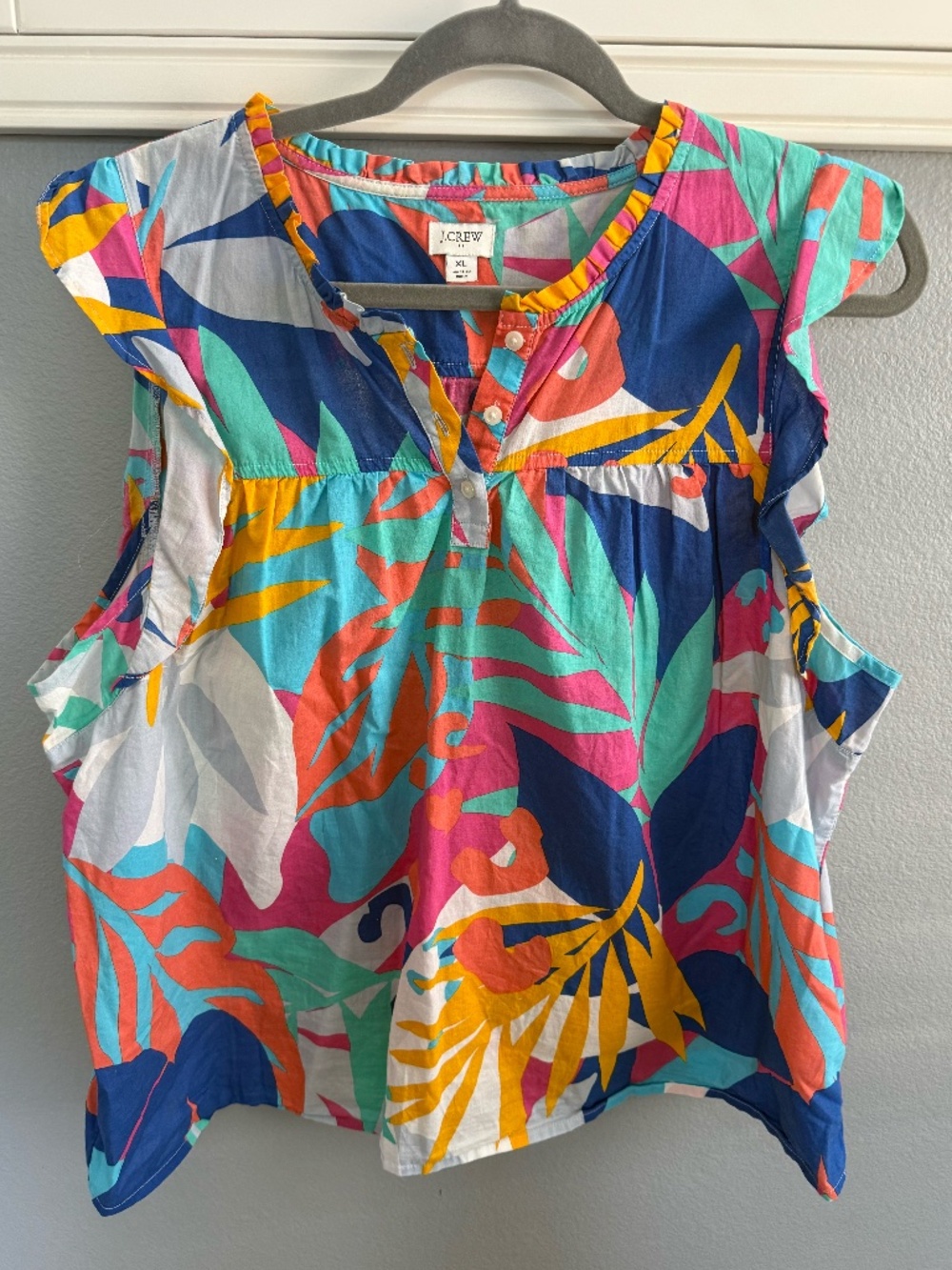 J. Crew Factory Tropical Print Sleeveless